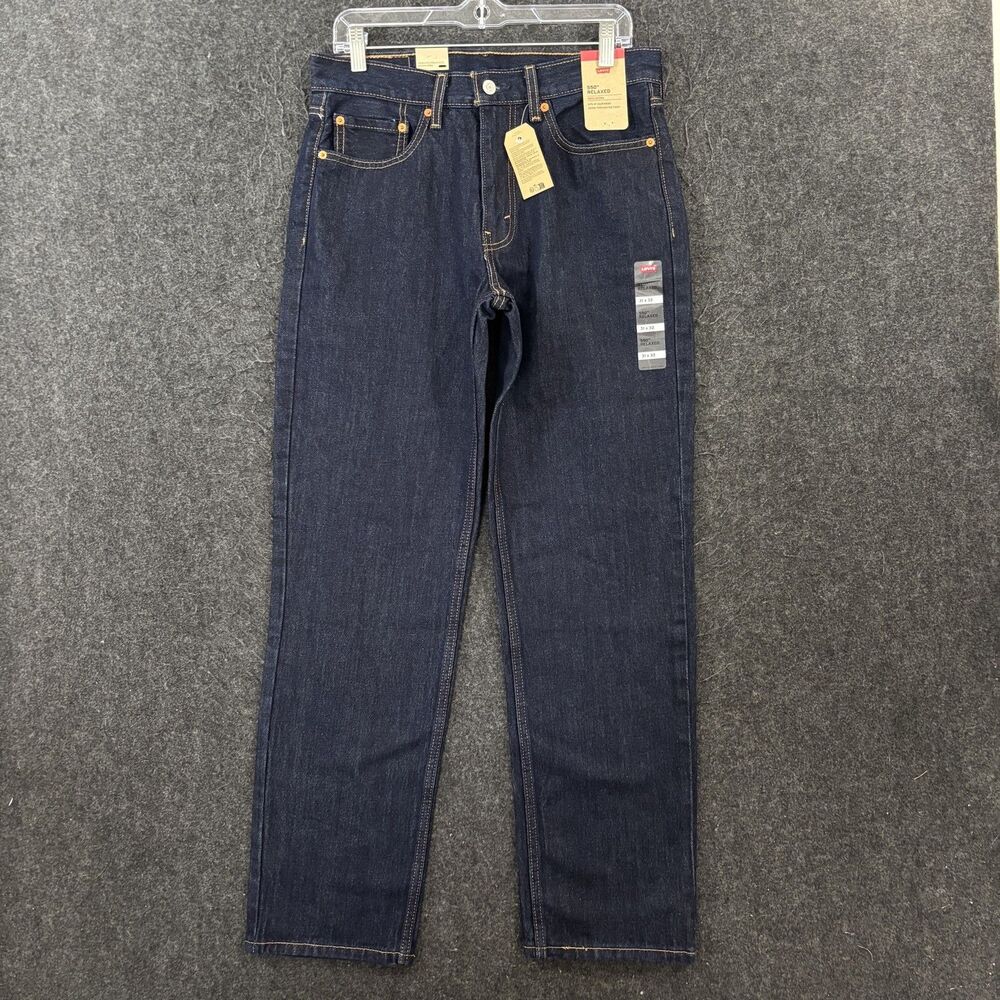 Levis 550 Jeans Men's 31x32 Blue Dark Wash Relaxed Fit Tapered Denim Pants